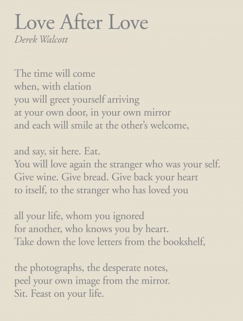 Love After Love, By Derek Walcott