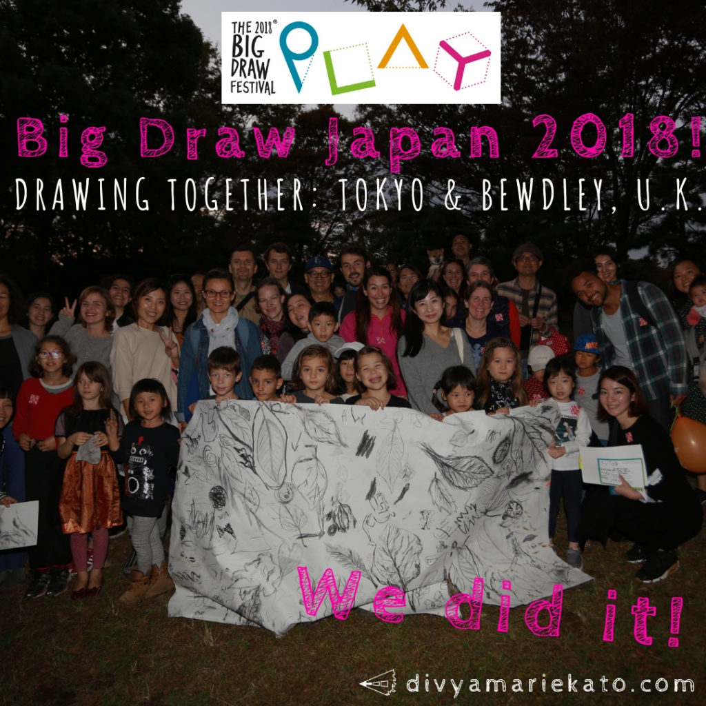 The Big Draw Japan 2018, Yoyogi Park Tokyo & Ruskin Land, U.K