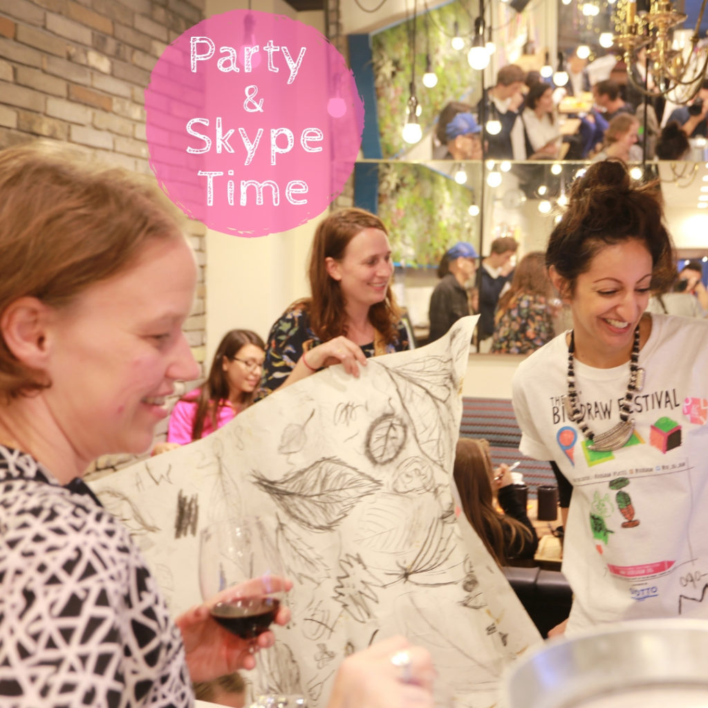 Party & Skype Time: Big Draw Japan - UK 2018